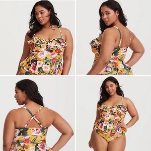 Torrid Peplum One-piece Swimsuit